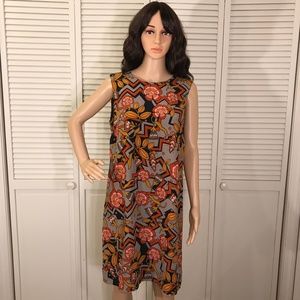 M by Missoni Floral Silk Shift Sleeveless Dress Size 8